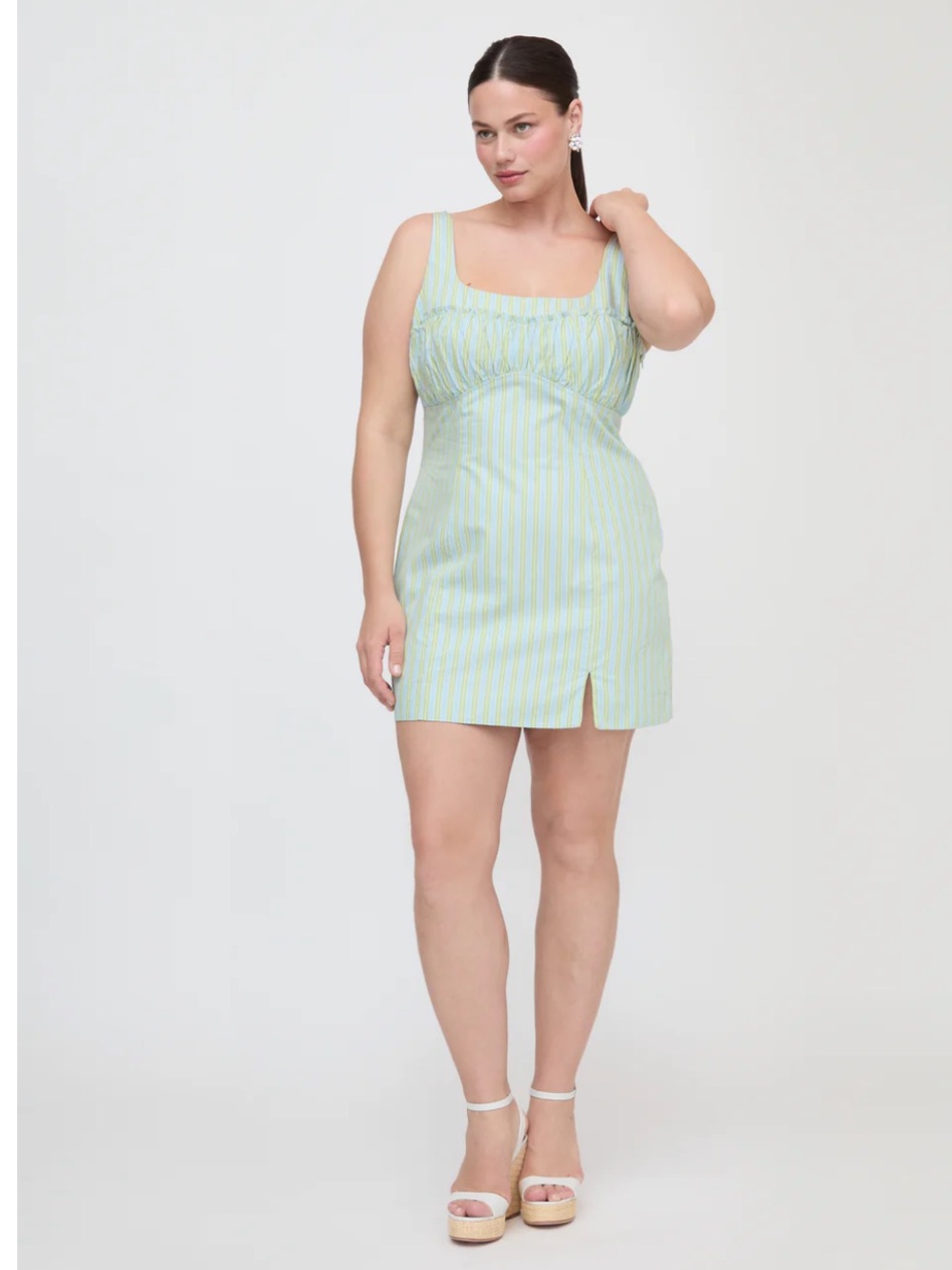 Hill House Home The Eviana Dress in Blue/Green Stripe Size XL - Picture 6 of 8